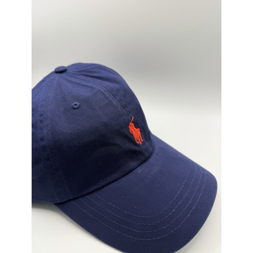 Polo Ralph Lauren Chino Dad Hat Navy Red Pony Adjustable Golf Casual Cap NWOT - Picture 10 of 11